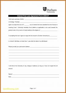 Free Loan Forms Template