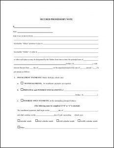 Free Loan Promissory Note Template