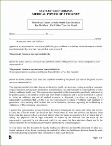 Free Medical Power Of Attorney Form Virginia