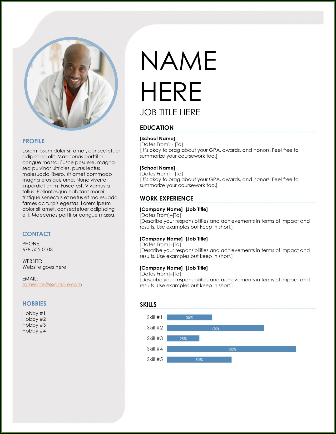 Free Microsoft Resume Templates For Word