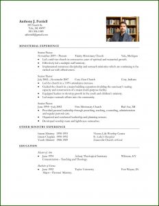 Free Pastoral Resume Template Download