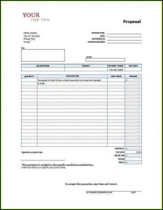 Free Printable Bid Proposal Forms