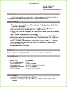 Free Printable Cv Format