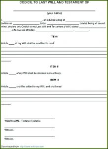 Free Printable Last Will And Testament Forms Ontario Canada