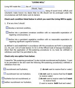 Free Printable Living Will Form Alabama