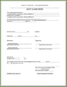 Free Printable Quit Claim Deed Form New Mexico