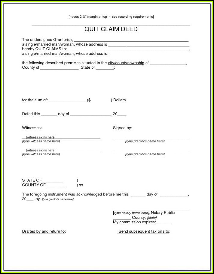 Free Printable Quit Claim Deed Form New Mexico