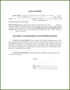 Free Printable Quit Claim Deed Form Texas