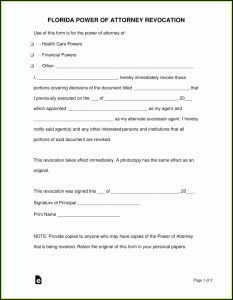 Free Printable Revocation Of Power Of Attorney Form