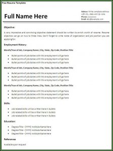 Free Resume Examples
