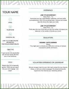 Free Resume Template For Microsoft Word
