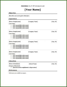 Free Resume Template Pdf