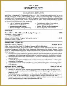 Free Resume Templates For Military To Civilian