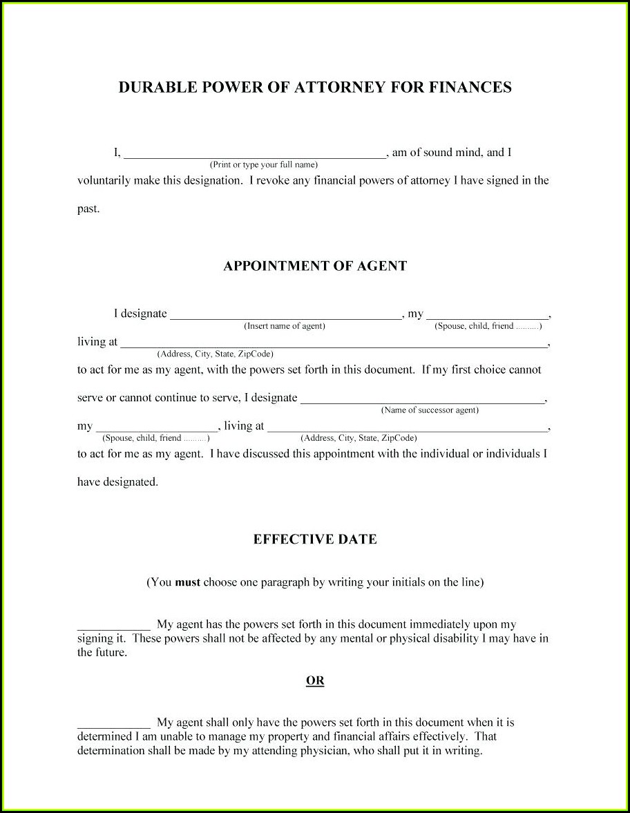 Free Revocation Of Power Of Attorney Form Florida