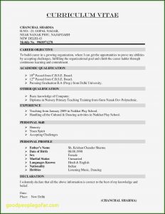 Free Samples Of Basic Resumes