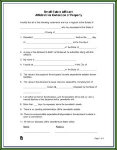 Free Small Estate Affidavit Form Idaho