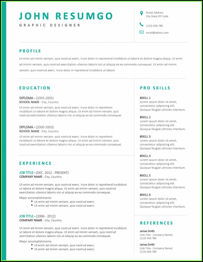 Full Charge Bookkeeper Resume Template