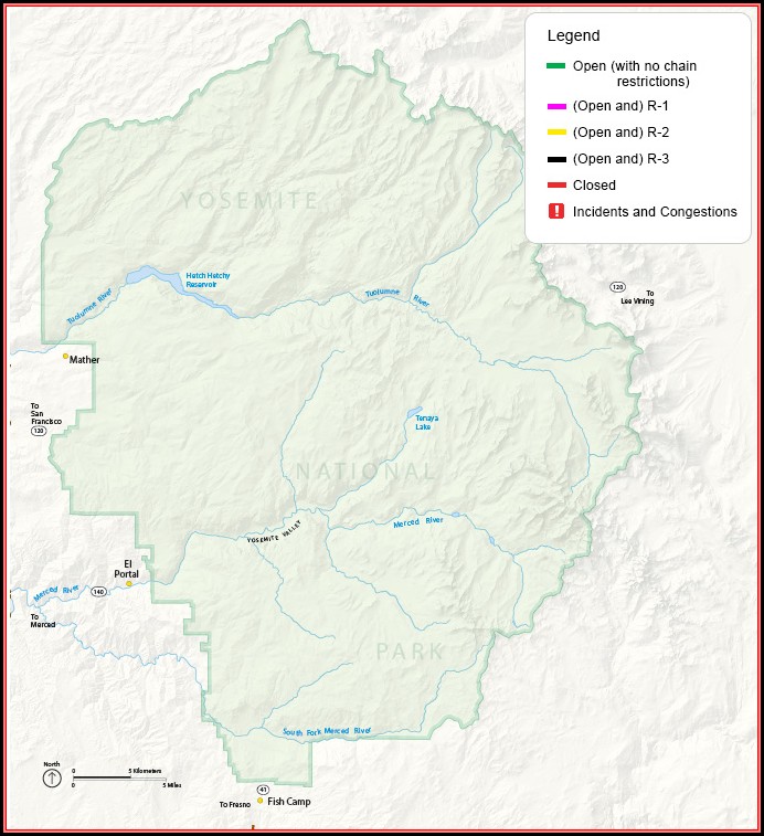 Giant Sequoias Yosemite Map