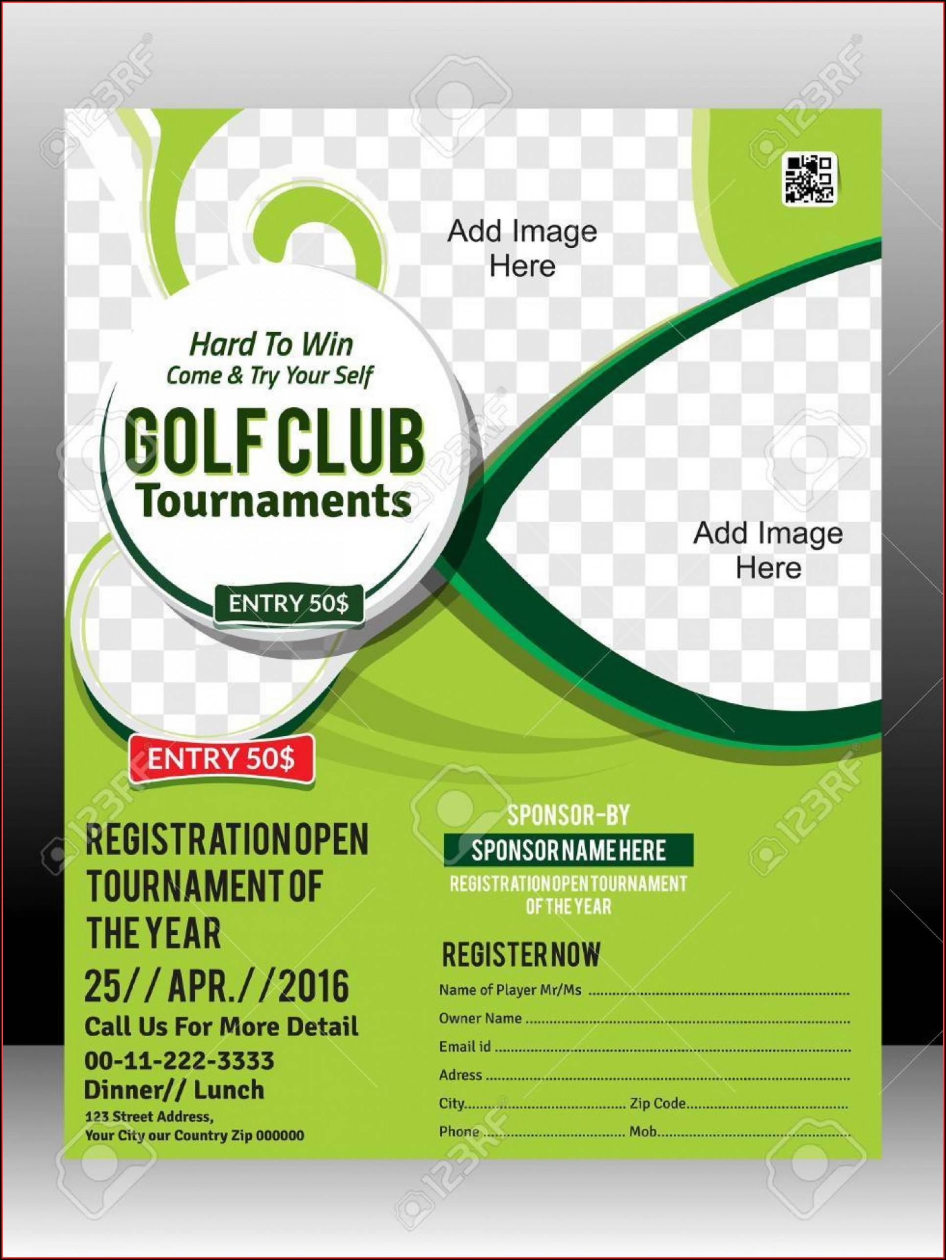 Golf Tournament Flyer Template Powerpoint