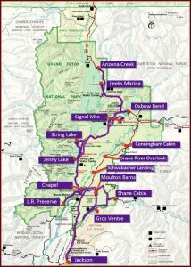 Grand Teton National Park Attractions Map