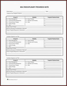 Group Psychotherapy Progress Note Template