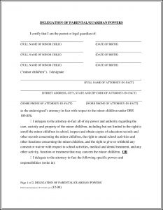 Guardianship Power Of Attorney Form