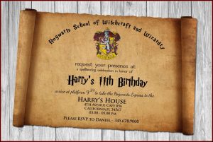 Harry Potter Invitation Template