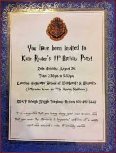 Harry Potter Wedding Invitation Template