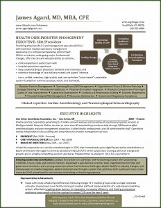 Healthcare Executive Resume Examples