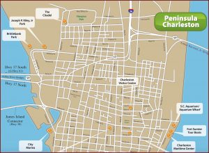 Historic Charleston Map With Hotels