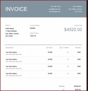 Hourly Invoice Template