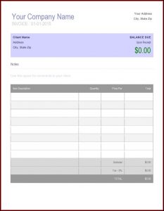 Hvac Billing Invoice Template