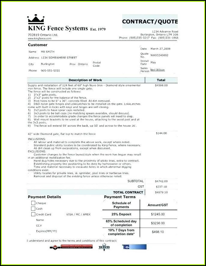 Hvac Contractor Forms