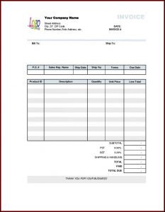 Hvac Invoice Format