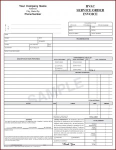 Hvac Invoice Template Free