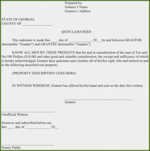 Idaho Quit Claim Deed Form