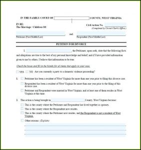 Indian Divorce Application Format