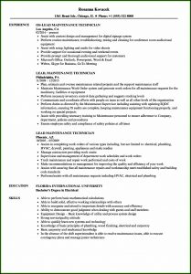 Industrial Maintenance Resume Format