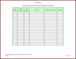 Inventory Spreadsheet Template For A Restaurant