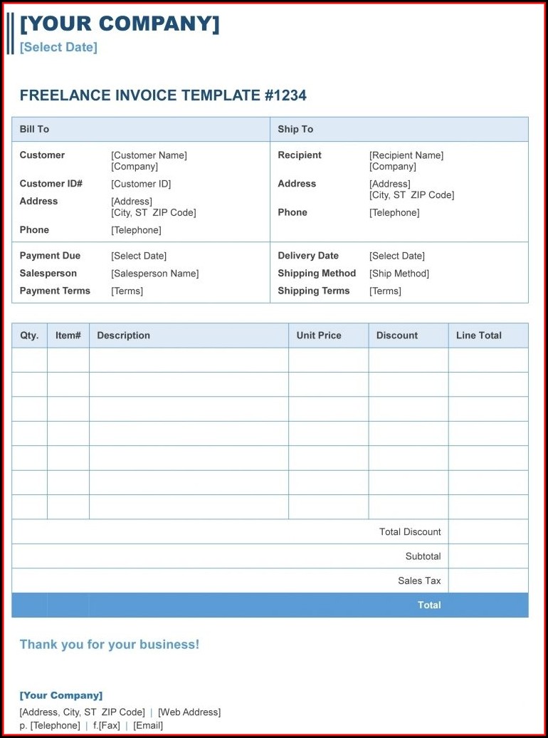 Invoice Template Mac Pages