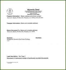 Iowa State Bar Association Warranty Deed Form