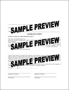 Iowa Warranty Deed Form