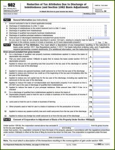 Irs Cancellation Of Debt Insolvency Form