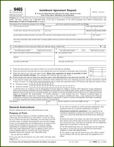 Irs Form 9465 Fee