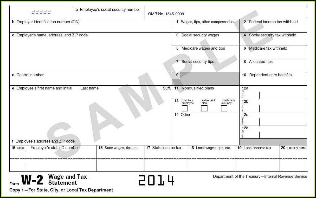 Irs Forms W2 And W3