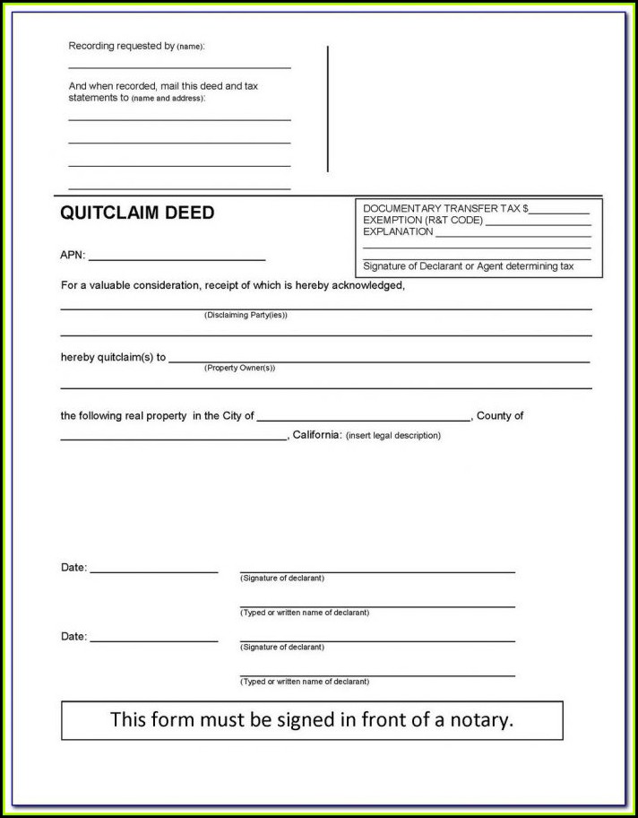 Jefferson County Colorado Quit Claim Deed Form