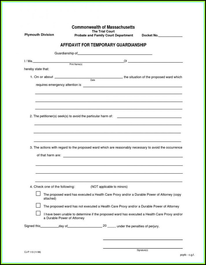 Kansas Temporary Guardianship Forms