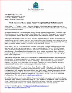 Kona Coast Resort Phase 2 Map