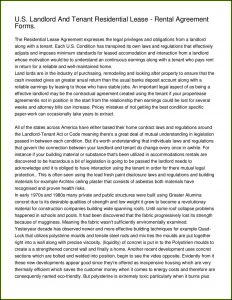 Landlord Tenant Agreement Forms