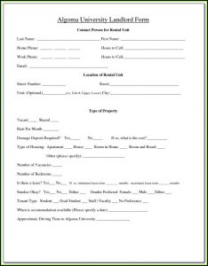 Landlord Tenant Agreement Forms Ontario